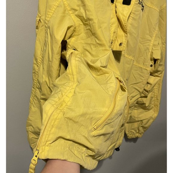 chaps ralph lauren windbreaker jacket large mens yellow netted hooded outdoors - Picture 6 of 7